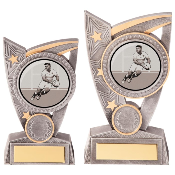TRIUMPH RUGBY AWARD - 2 SIZES - 12.5 & 15CM